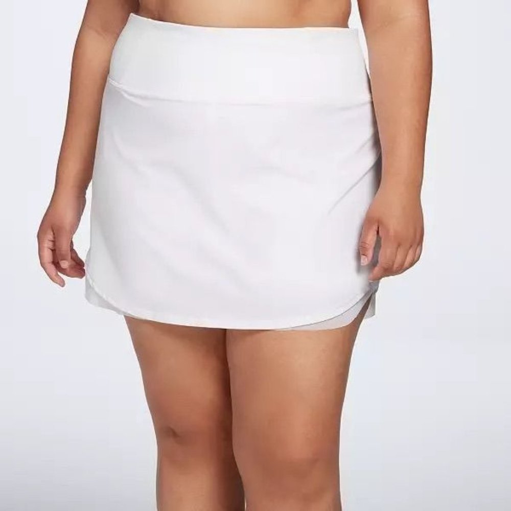 Calia women's XL pure‎ white journey collection mid rise skort athletic golf